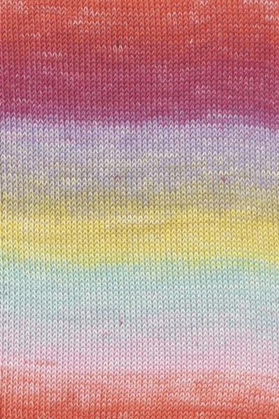 Baby Cotton Color Farbverlauf der Farbe 213 Gelb/ Violett/ Türkis